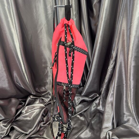 Eastport Sling Drawstring‎ Bag Expandable Parallel Zip Mesh Pink Activewear Yoga - Picture 4 of 16